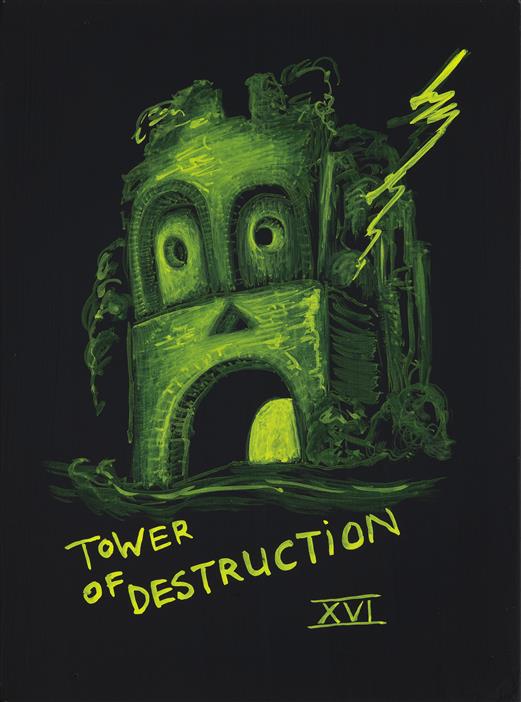 2022 Tower of Destruction uit Tarot deck voor Jameszoo's album Blind